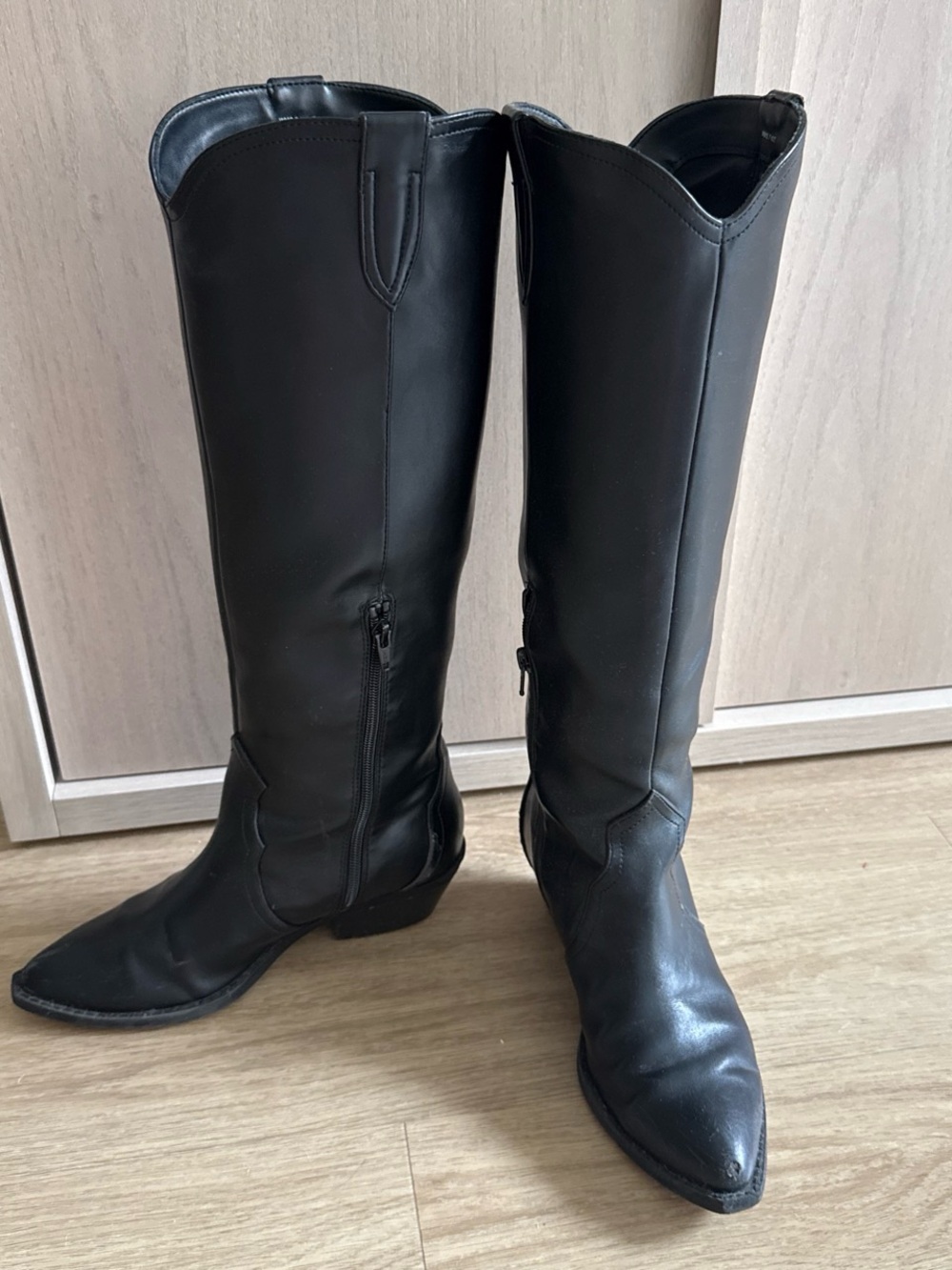 Dolce Vita Black Over-the-Knee Leather Boots